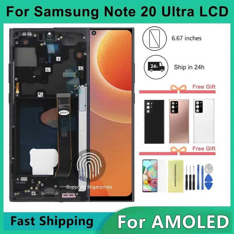 สำหรับหน้าจอ AMOLED สำหรับ Samsung Note 20 Ultra 5G จอแสดงผล LCD พร้อมระบบสัมผัส สำหรับเปลี่ยนหน้าจอ