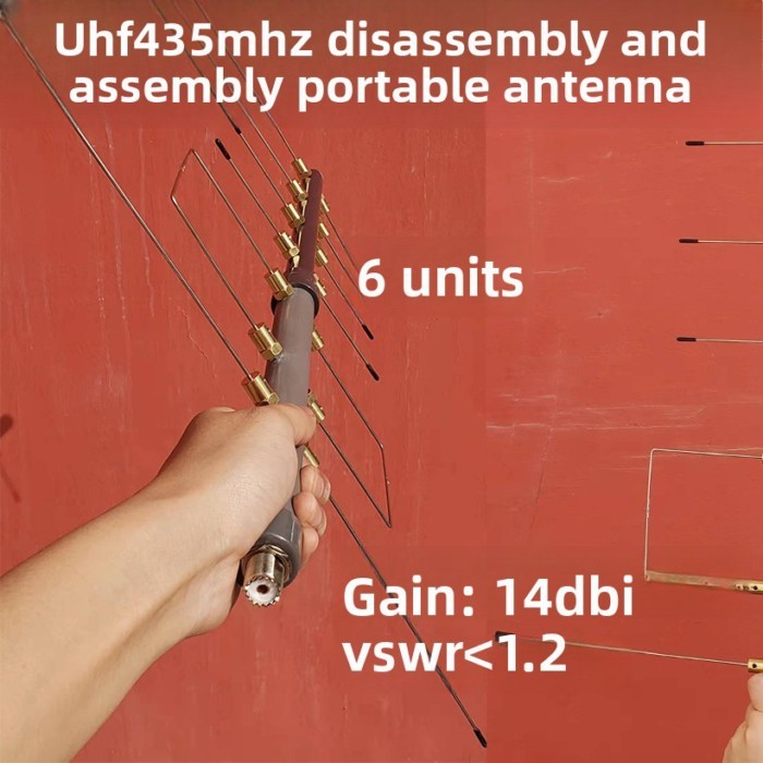 UHF Directional Yagi Antenna 430-440MHz 14dBi 433MHz U Band Radio Antenna