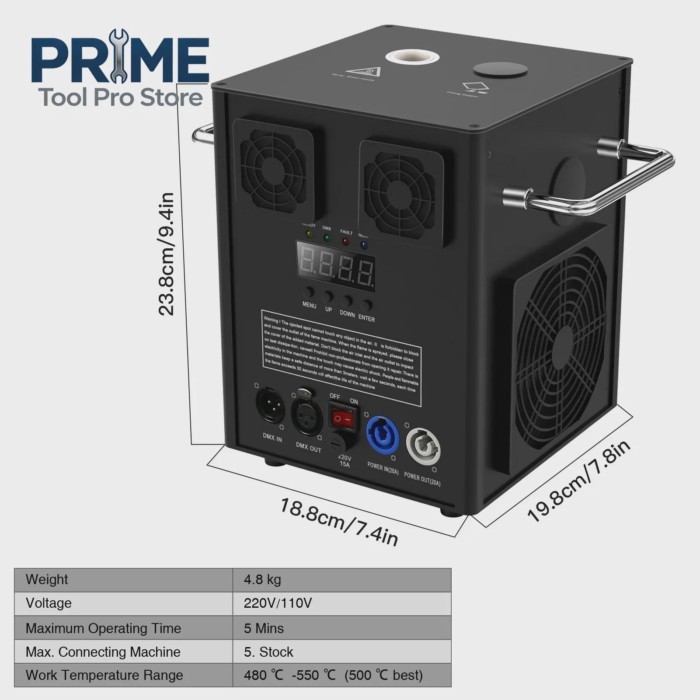 600W Cold Sparks Machine Flightcase Indoor Outdoor DJ Party Wedding Stage Equipment Wireless Remote