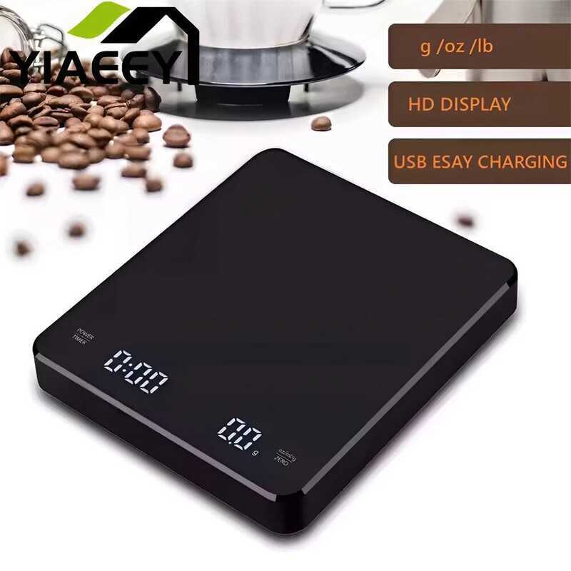 C Digital Espresso Coffee Scale With Timer Pour Over Drip Espresso Scale LCD Display 5Kg 3Kg/0.1G H