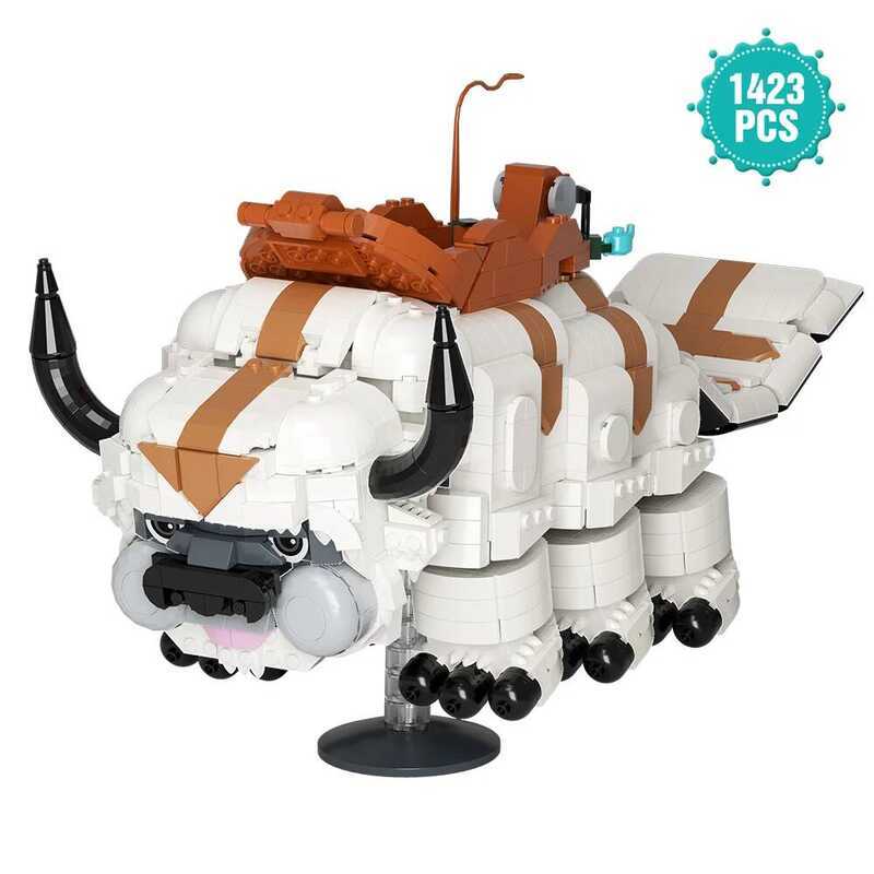 a Building Blocks Set Animation Movie Flying Bison Mount Bricks Building Blocks Toys Ornaments Kids