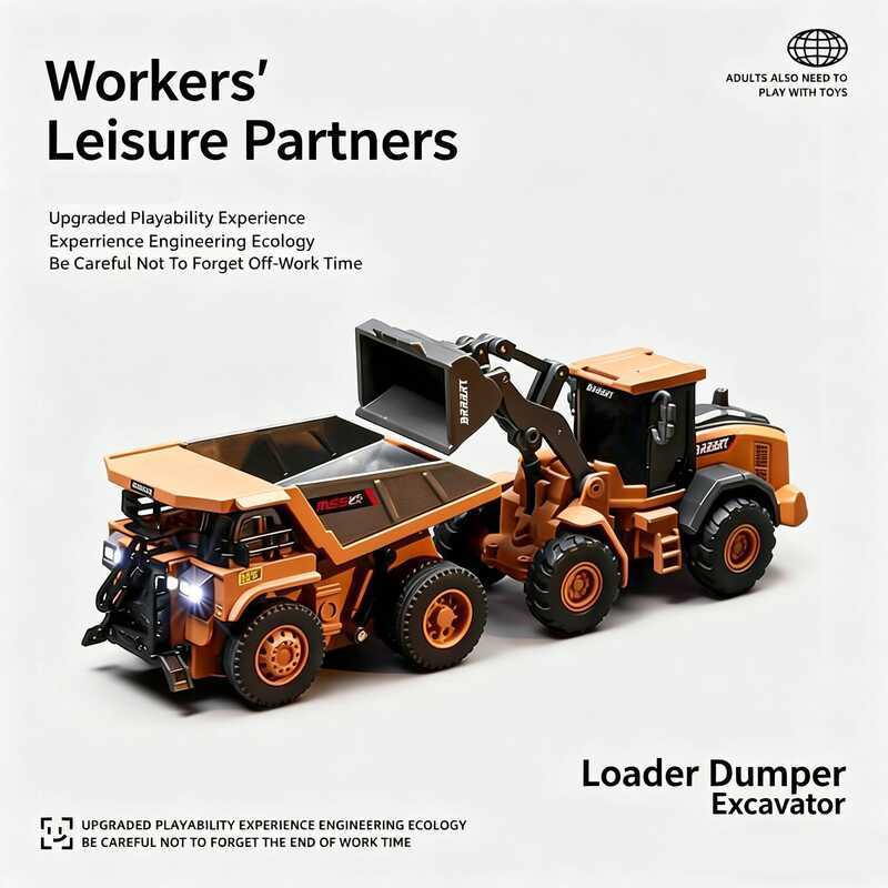 trolled Bulldozer, Forklift, Excavator Mining Car RC Engineering Vehicle - Gift For Boys Aged 3 And