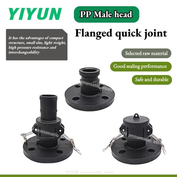 DN25 DN32 DN40 DN50 DN65 DN80 DN100 DN15 DN20 PP Male head Flanged quick joint FA300 Fittings AND F