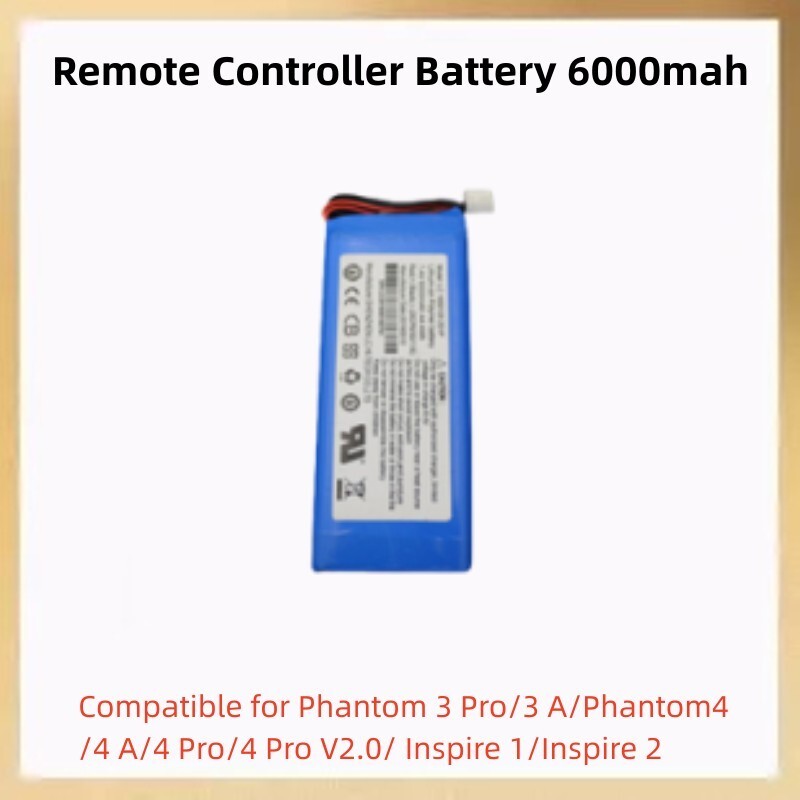 ชุดแบตเตอรี่รีโมทคอนโทรลที่รองรับ (6000mAh / 7.4V) สําหรับ Phantom 3 Pro / 3A / Phantom4 / 4A / 4 Pr