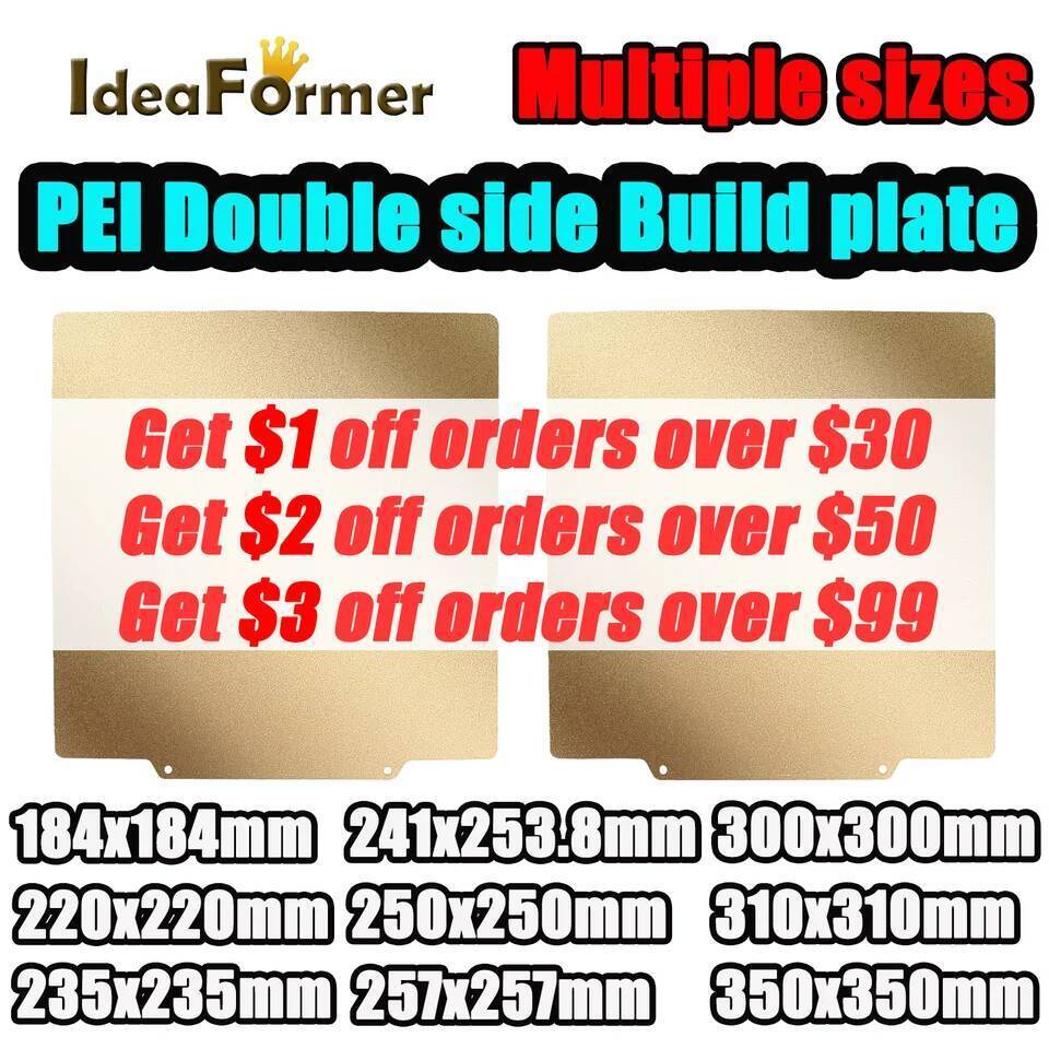 TA PEI Double side Textured Build แผ่น 184/220/235/257/300/310 มม.แผ่นแม่เหล็กสําหรับBambulab/Ender-