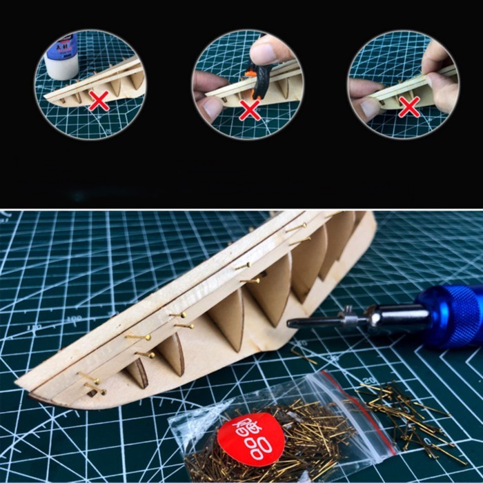 Professional Ship Model Nail Presser Tool Ship Hull Auxiliary Tools Set Ship Model Skin Fixation To