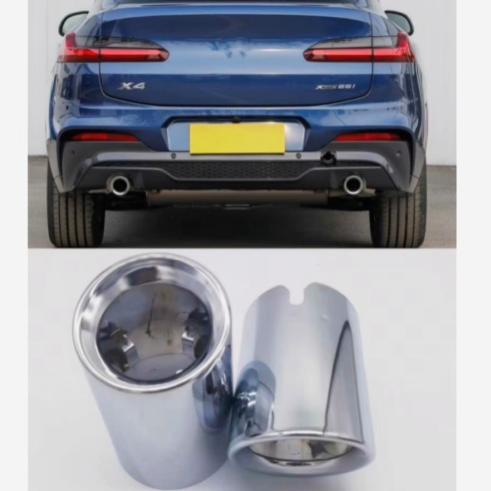 Stainless steel automotive exhaust pipe muffler pipe nozzle, suitable for 2019 - 2022 model BMW X3