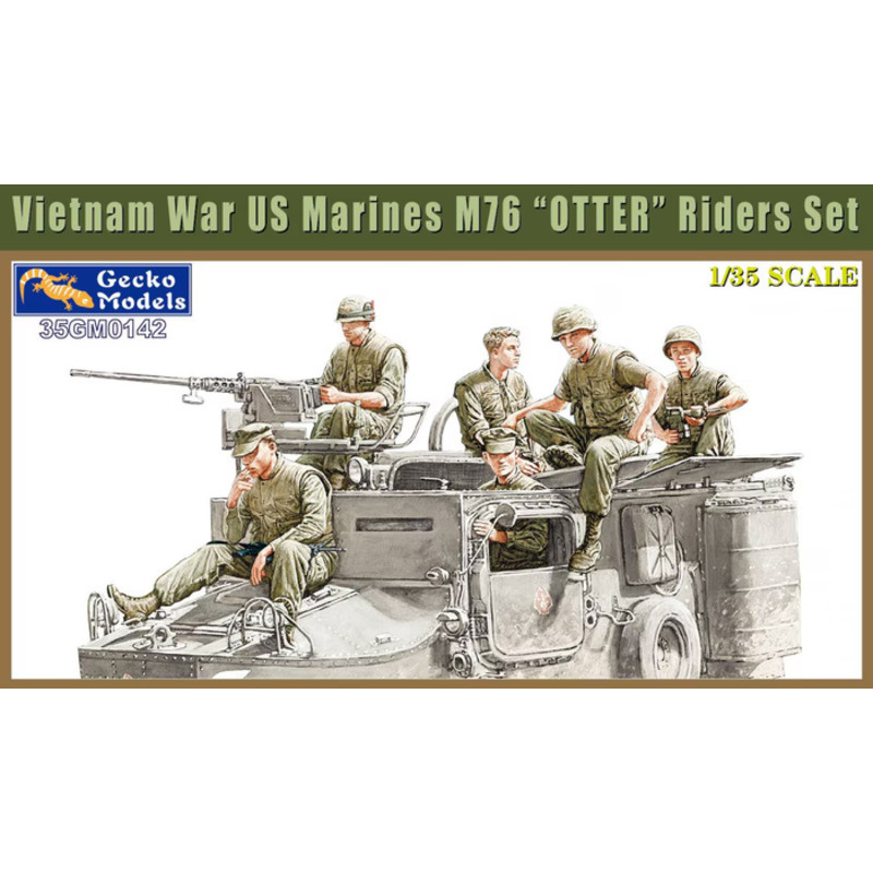 Gecko Models 35GM0142 Vietnam War Us Marine M76 'Otter' Riders Set 1/35 Figure