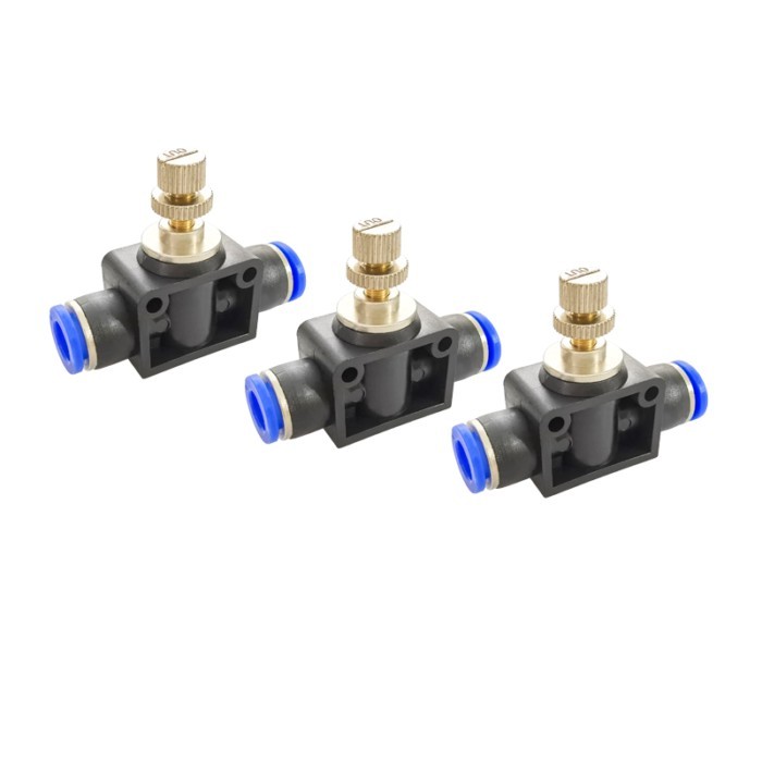 6PCS LSA8 8mm To 8mm Push In Quick Connector Air Pneumatic Speed Controller