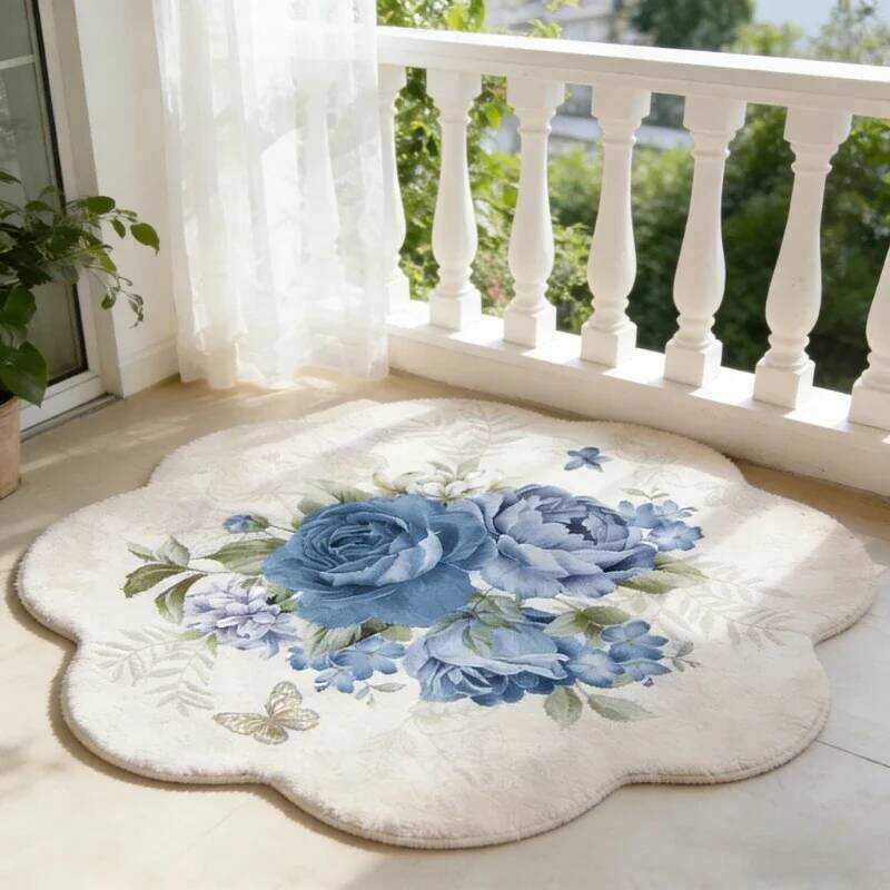 rpets For Living Room Fluffy Soft Bedroom Decor Carpet Irregular Shape Bedside Rug Home Thick Plush