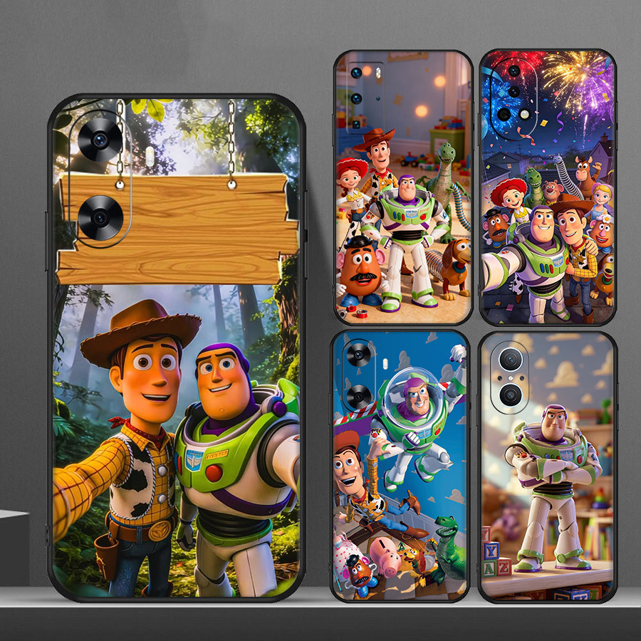 สําหรับ Huawei Nova 2i 2 Lite 3 3i 4E 5i 5T 7 10 SE 8i Y61 Toy Story 8Y14 นุ่มสีดํา TPU เคสโทรศัพท์