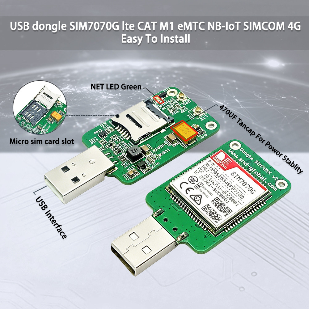 และดองเกิล USB SIM70G PC IOT NB CAT M CAT NB Kit