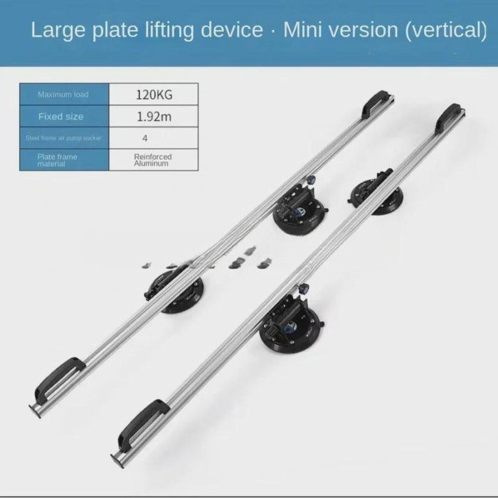 Tile Vacuum Suction Cup Plate Lifter Shelf Handling Large Glass Stone Tools