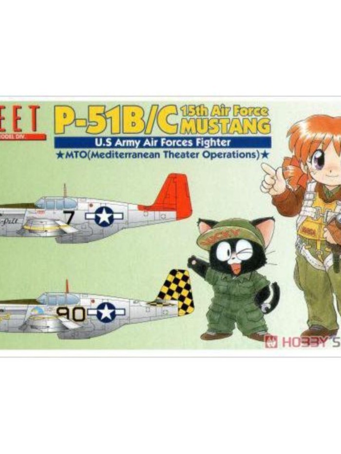 SWEET 1/144 American P-51B/C Mustang Fighter Model Board Parts Dual-Pack Version Car Model