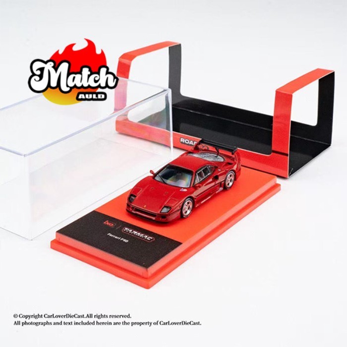 TW 1: 64 Ferrari Ferrari F40 โมเดลรถโลหะผสมสีแดง