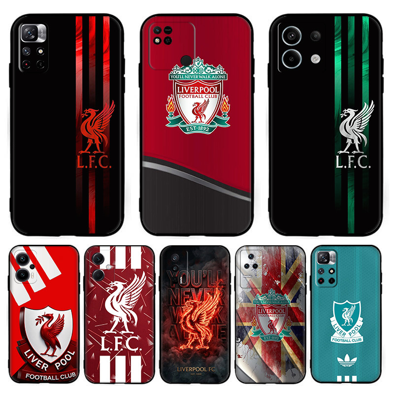 สําหรับ Redmi K20 K40 K60 K70 Pro K50 Gaming A3 A3X Liverpool FC 9Y5 แฟชั่นสีดํา TPU ปลอกซิลิโคนอ่อน