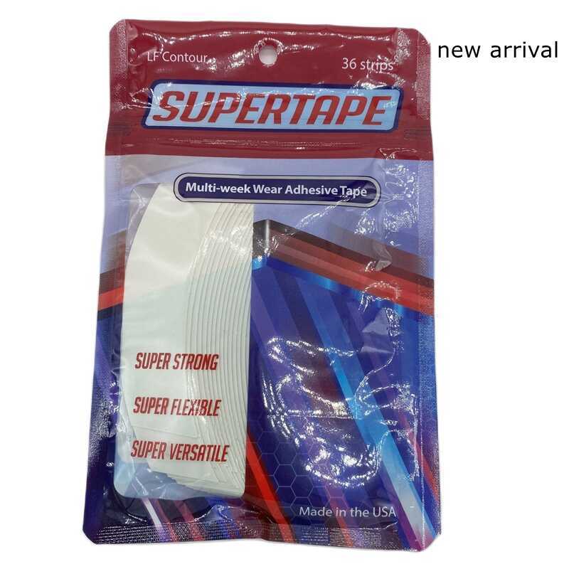 Pieces C Shape White SUPERTAPE Lace Front for Wig Adhesive Toupee Tape 3 Weeks Lasting 7.6 * 2.2cm