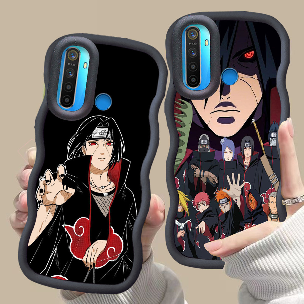 MERAH D-20 Akatsuki Itachi สีชมพูสีแดงสําหรับ OPPO A31 A91 Reno 3 Realme 5 6i 5i 5s สีดํา