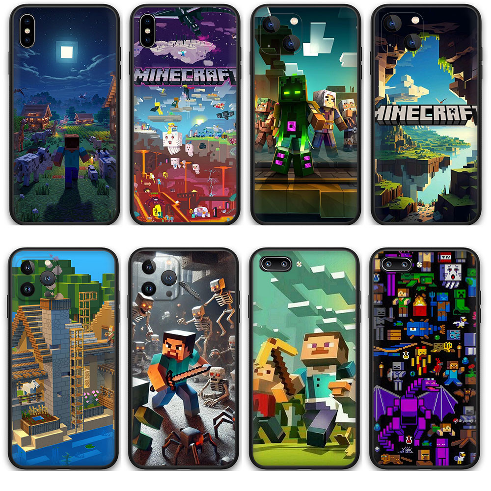 เคสโทรศัพท์แบบนุ่มป้องกันการล่มสลาย Samsung Galaxy S9 S9Plus S10 S10E S10Lite S10 Plus 6N27 Minecraf