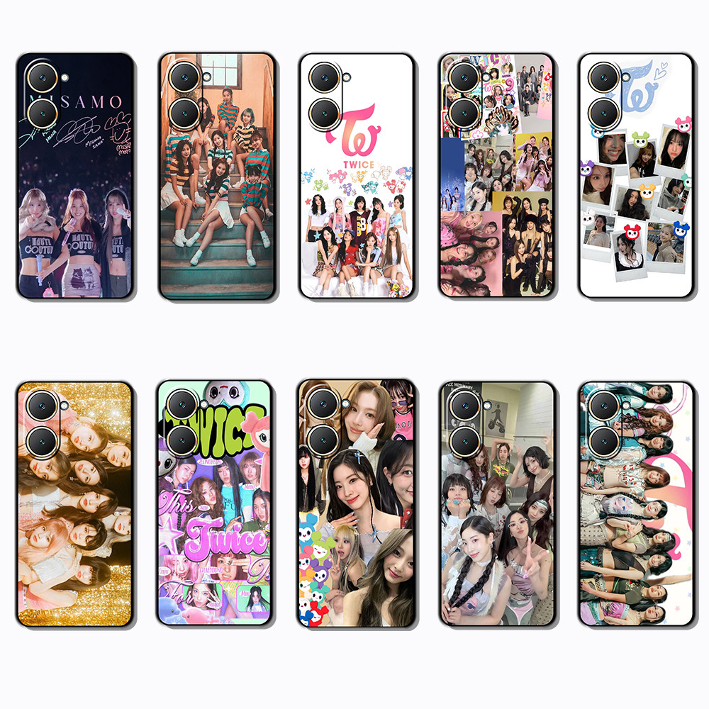 เคสโทรศัพท์สีดํานุ่มสําหรับ Vivo Y03 Y30T Y18 Y18S Y18E T3 Z9 lite Y37M สองครั้ง caseg