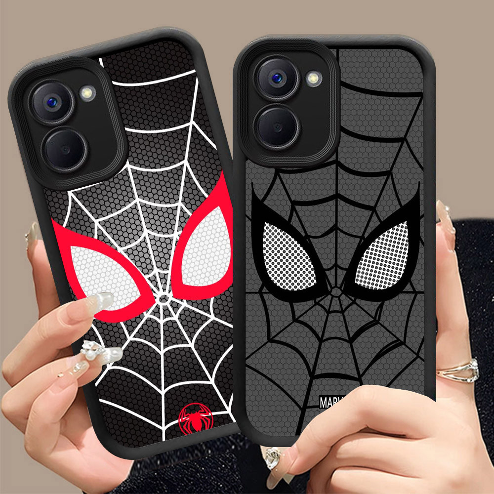 Q-19 Spider-man ขาวดำเคสโทรศัพท์หรับ VIVO IQOO Y03T Y18S Z9 T3 Y03 Y18i Y18 LITE ปกสีชมพู