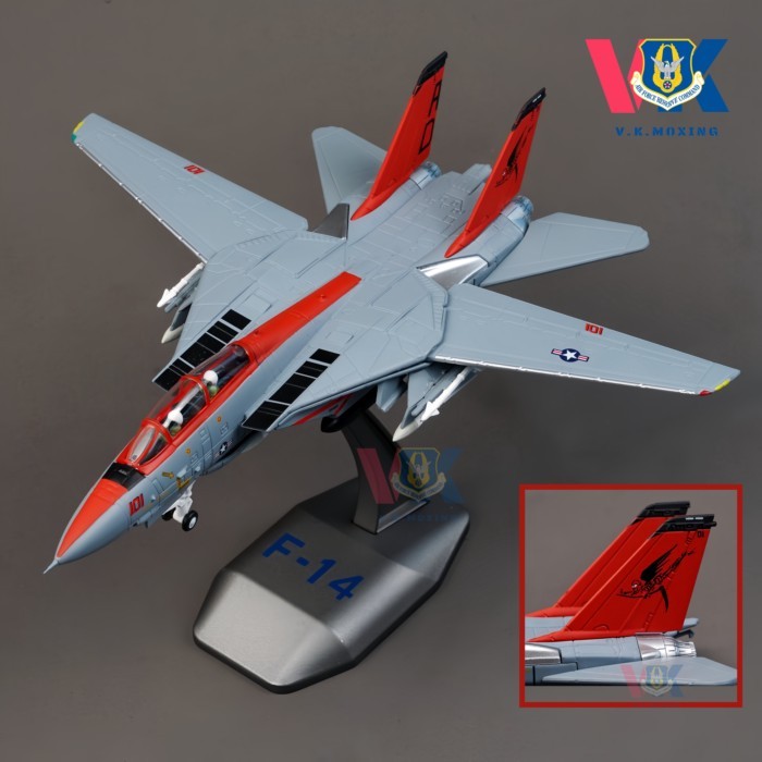F14B Death Squadron Tomcat Fighter US Navy ผลิตภัณฑ์สําเร็จรูปจําลองเครื่องบินคอลเลกชัน VF-101
