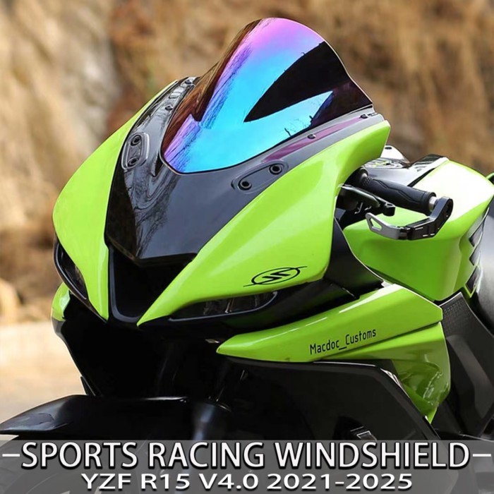 Fits For YAMAHA YZF R15 V4.0 2021-2025 YZF-R15 V4 YZF-R125 2024 Motorcycle Sport Racing Windshield