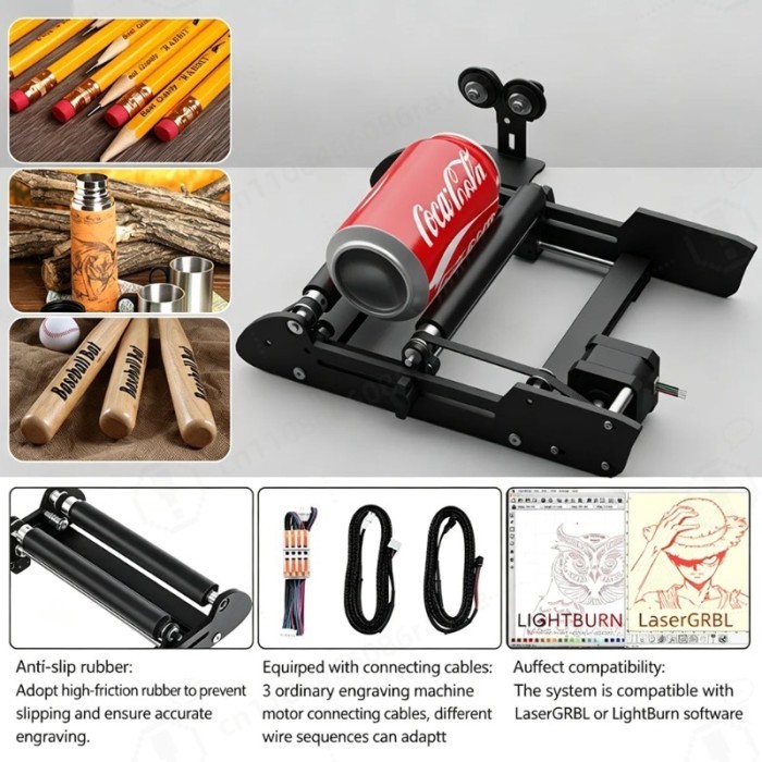3mm-200mm Engraving Diamete 360° Rotating Machine For Cans, Eggs, Cylinders, Pen Y-axis Rotary Roll