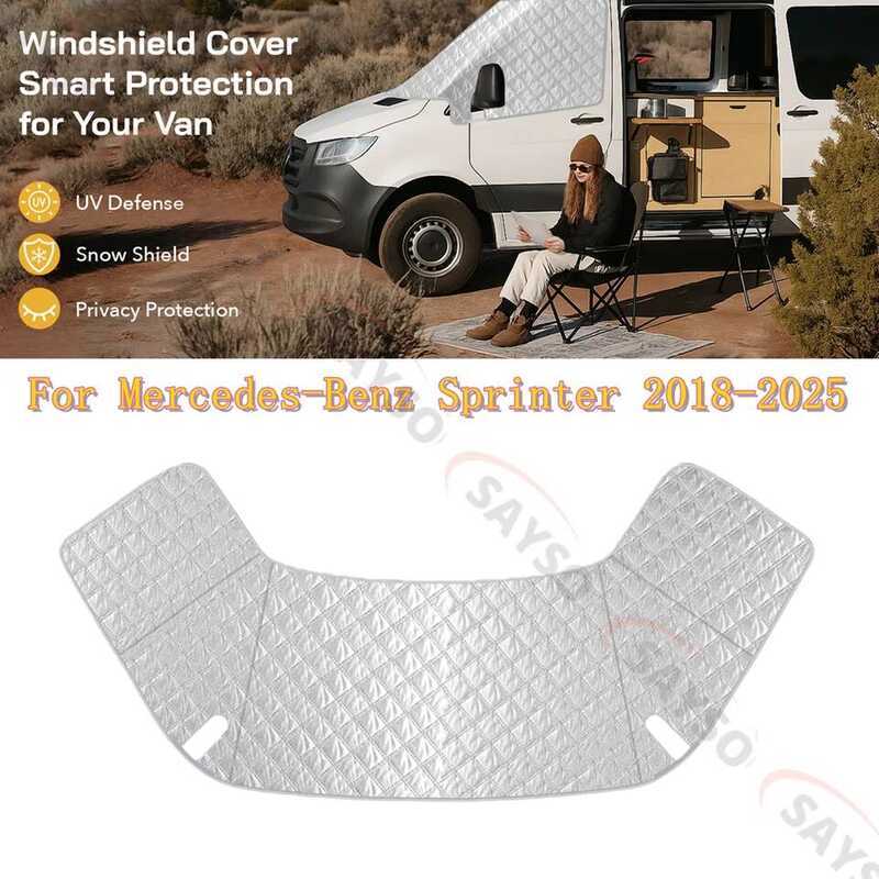 กระจกสําหรับ Mercedes-Benz Sprinter 2006-2018 / 2018-2025 VW Crafter, 600D Oxford Weatherproof Anti-