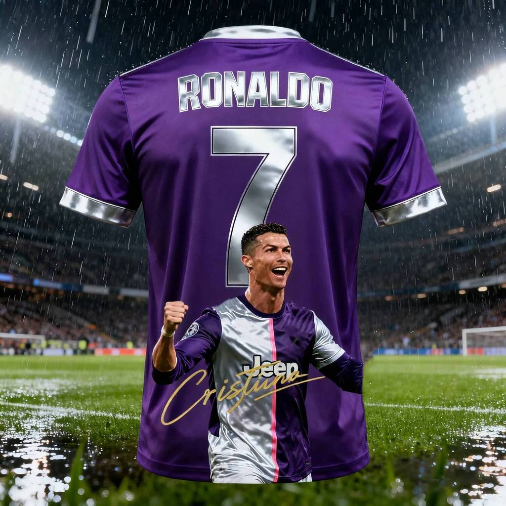 2026 AI ChatGPT Ronaldo 7 เสื้อฟุตบอล Fan Edition สําหรับเด็กผู้ใหญ่ฤดูร้อนฟุตบอลการฝึกอบรมสวมใส่น้ํ
