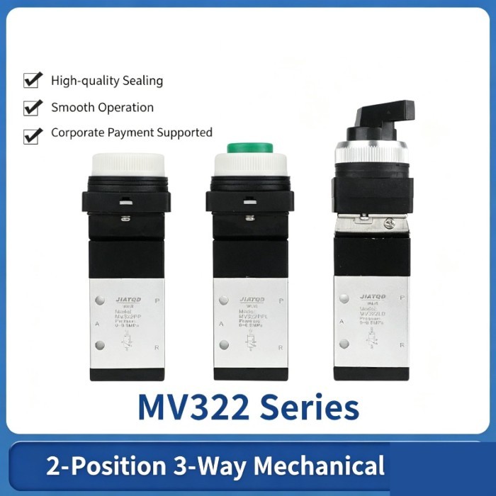 MV322 MV522R/PB/EB/TB Pneumatic Mechanical Valve 2 Position 5 Way Manual Valve Air Switch Control V