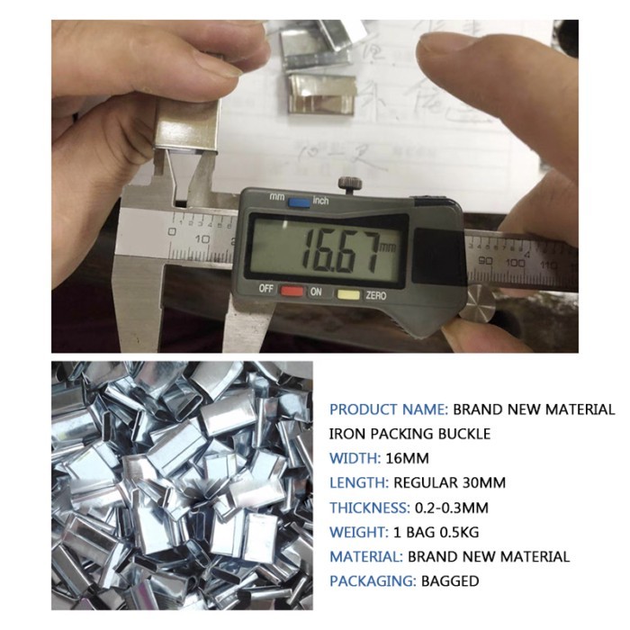 0.5KG handmade strapping buckle pp with plastic strapping iron buckle iron sheet handmade white pre
