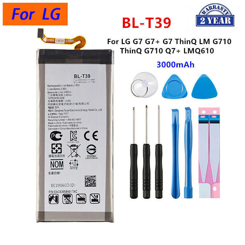 แบตเตอรี่ Bl-T39 Bl-T22 Bl-T23 Bl-T24 Bl-T30 Bl-T33 สำหรับโทรศัพท์ G7 Thinq Q6 Zero LG 2 K220 Power