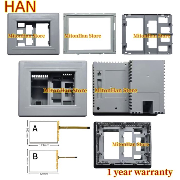 New For 2711P-T6C20D 2711P-T6C20A 2711P-T6C20C 2711P-T6C20B Touch screen Front and Back Shell Plast