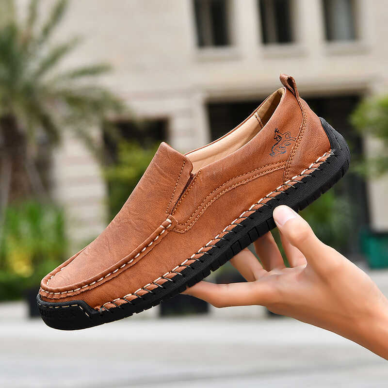 Casual Shoes Handmade Leather Men Loafers Outdoor Men Shoes Breathable Men Moccasins Men's Sneakers
