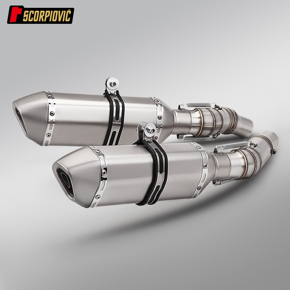 สําหรับ Z1000 Z1000SX 2010-2014 Slip On รถจักรยานยนต์ท่อไอเสียดัดแปลงท่อกลาง 51 มม.