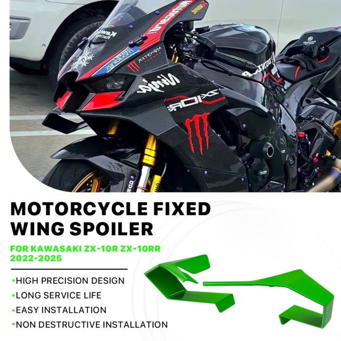 Motorcycle Side Winglet Spoiler For Kawasaki ZX-10R ZX10R ZX 10R 2022-2025 Retrofit Aerodynamic Cow