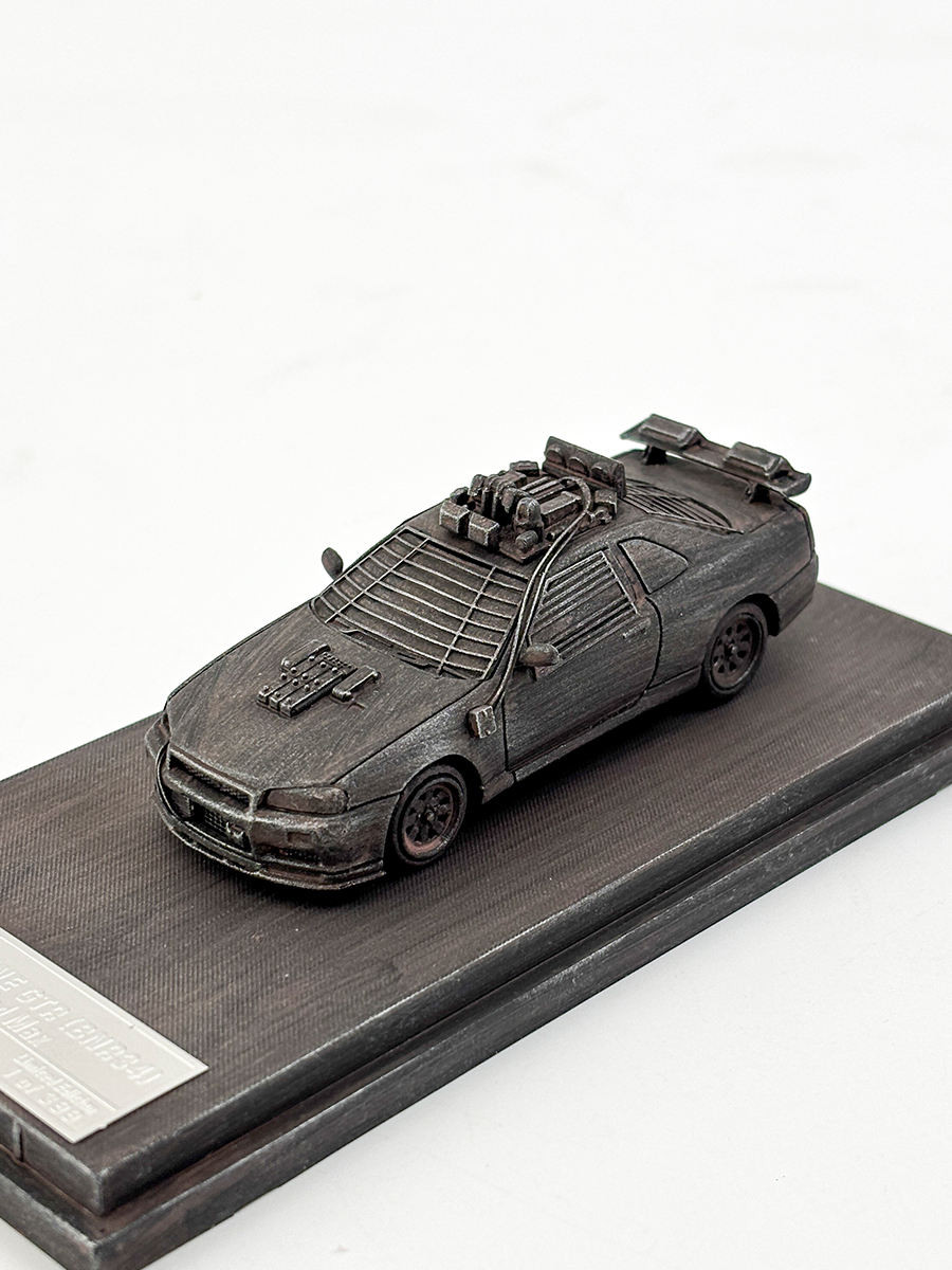 STREET WARRIOR 1: 64 Nissan GTR-Mad Max R34 Doomsday Wasteland สไตล์รถโลหะผสมรุ่น Limited Edition รถ