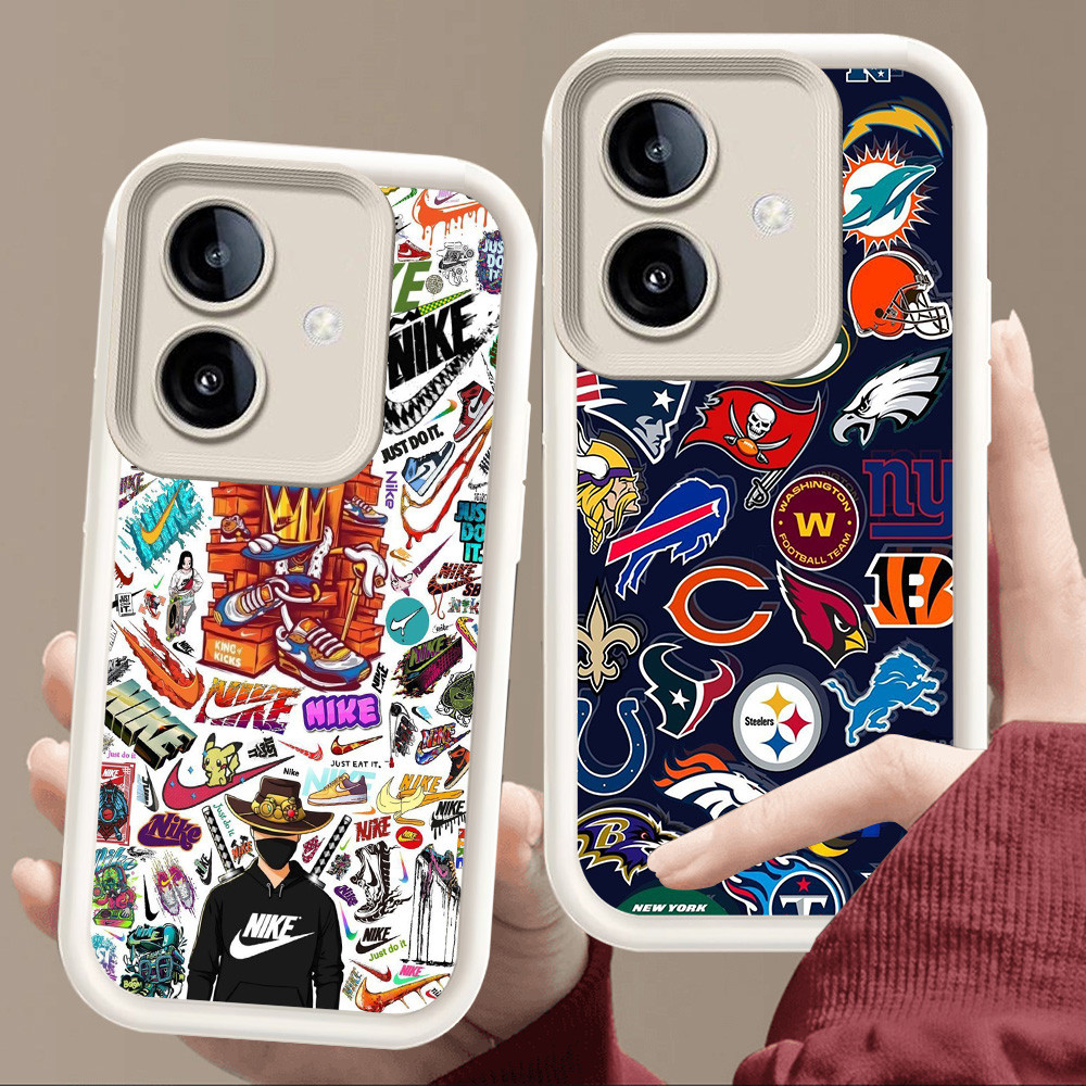 เคสสําหรับ OPPO A5X A79 A5 A3X A3 Pro 5G สีขาวนุ่ม E114 แฟชั่นบาสเกตบอล