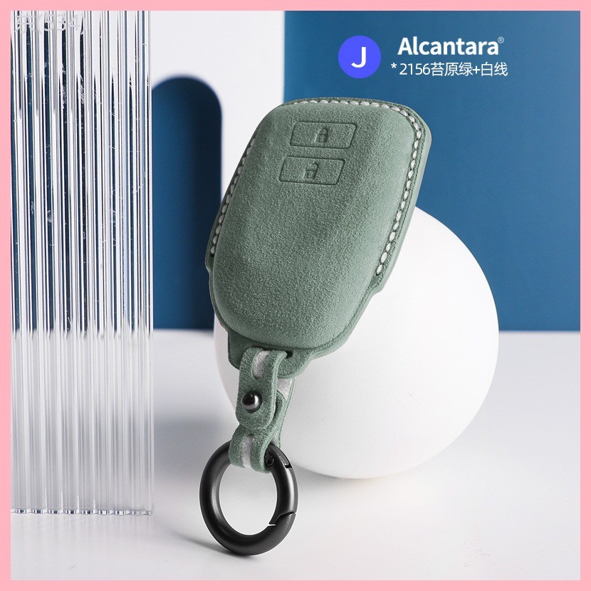 【2019-2025】 เหมาะสำหรับเคสกุญแจ Toyota, Camry Corolla, Highlander, เคสกุญแจหนังหนังกลับ Alcantara