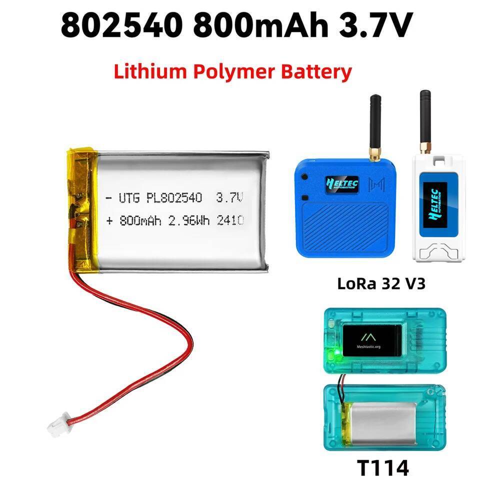 TA Heltec 3.7V แบตเตอรี่ Lipo 800Mah PL802540 แบตเตอรี่ลิเธียม Li Polymer แบตเตอรี่สําหรับ T114 V2 L