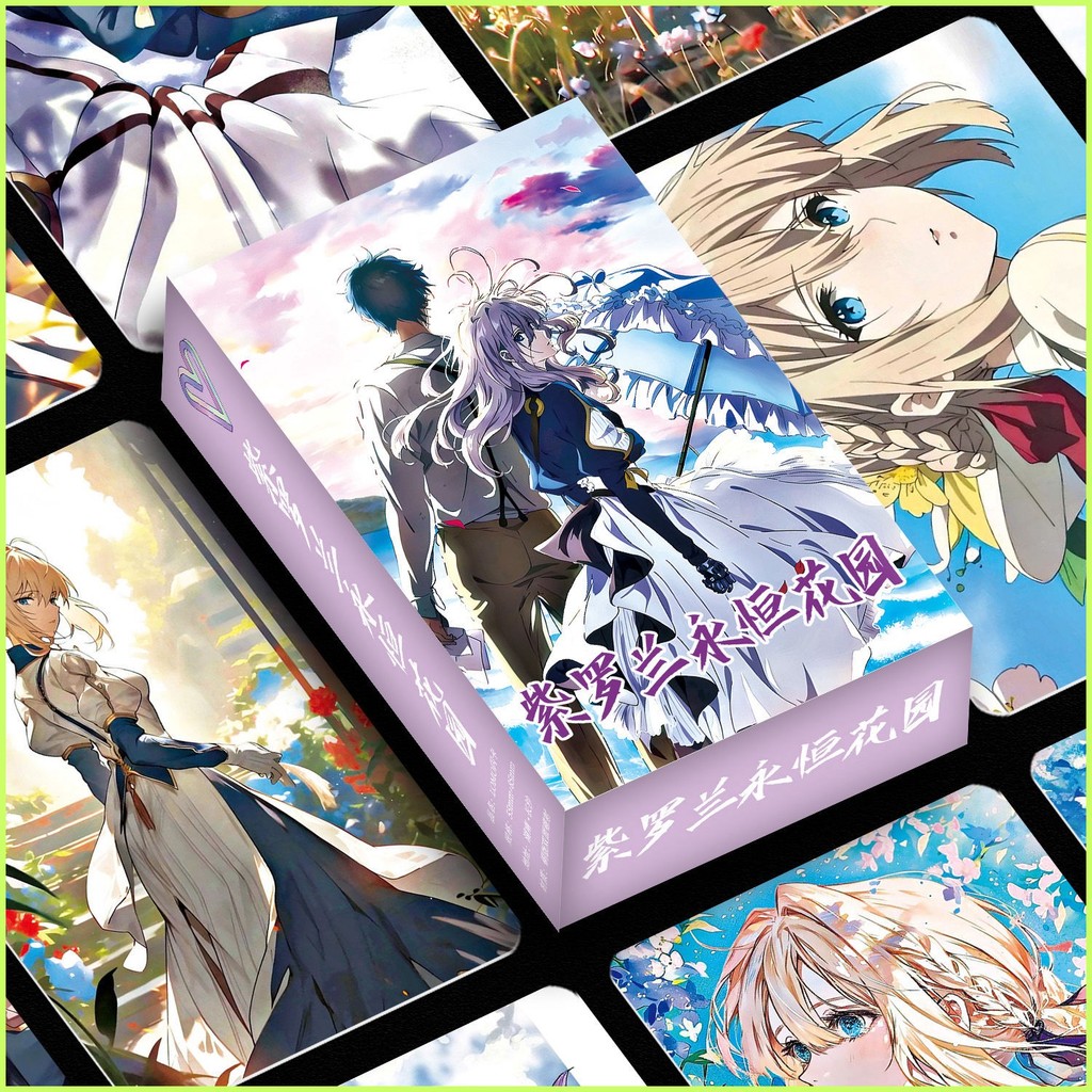 การ์ด LOMO Violet Evergarden Violet Evergarden (55 แผ่น) Violet Evergarden Anime Merchandise Laser P
