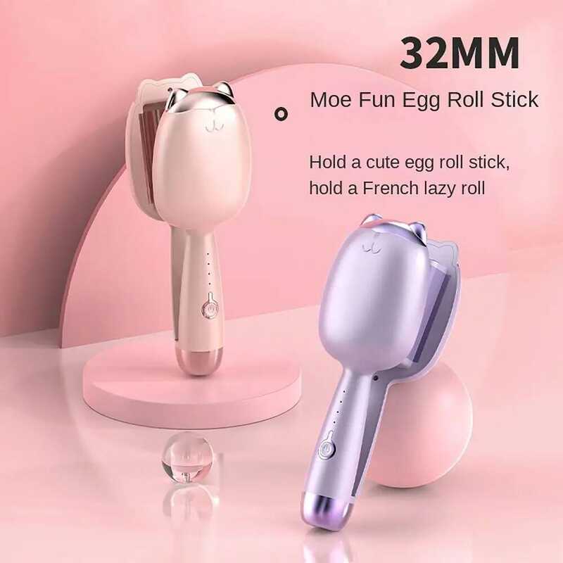 32 มม.S รูป Anti Scald Curling Irons พร้อม 3 เกียร์เครื่องมือจัดแต่งทรงผม Wavy Hair Curler