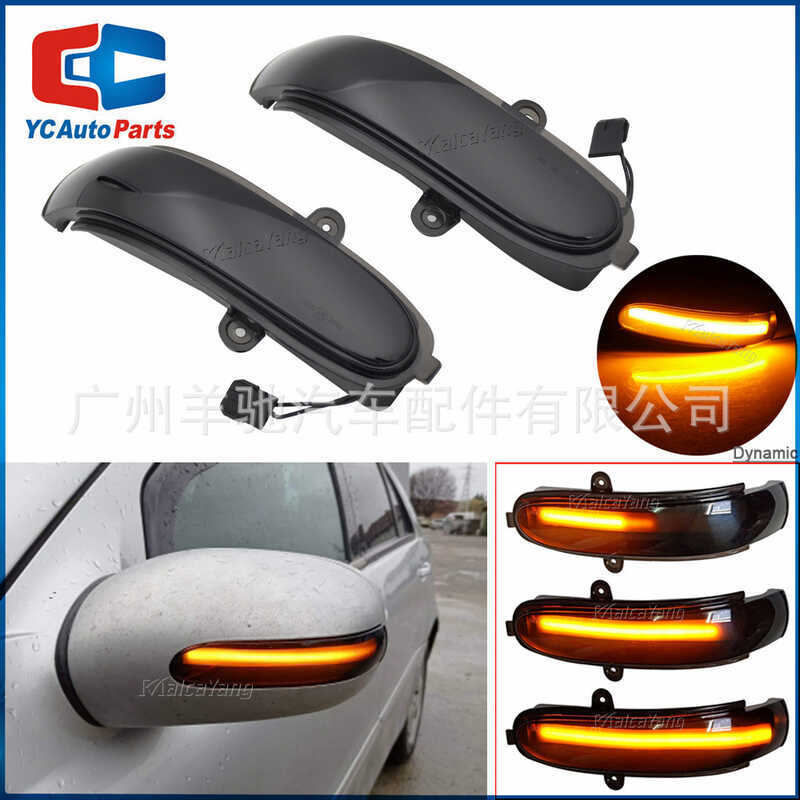 เหมาะสําหรับ Mercedes-Benz W211 S211 W463 กระจกถอยหลังกระจกมองหลัง LED วิ่งไฟเลี้ยวน้ํา
