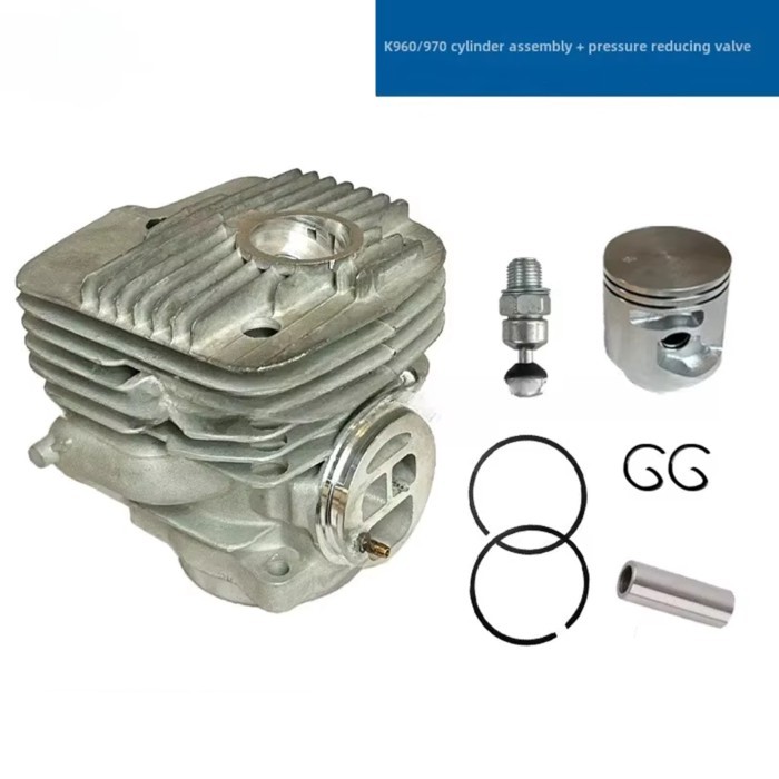 56mm Cylinder Piston Kit with Valve for Husqvarna K960 K970 Concrete Cut Off Saw 544935603 Replacem