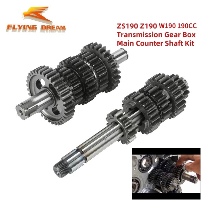 Mototcycle ZS190 Z190 W190 Transmission Gear Box Main Counter Shaft Kit For Original ZongShen 190cc