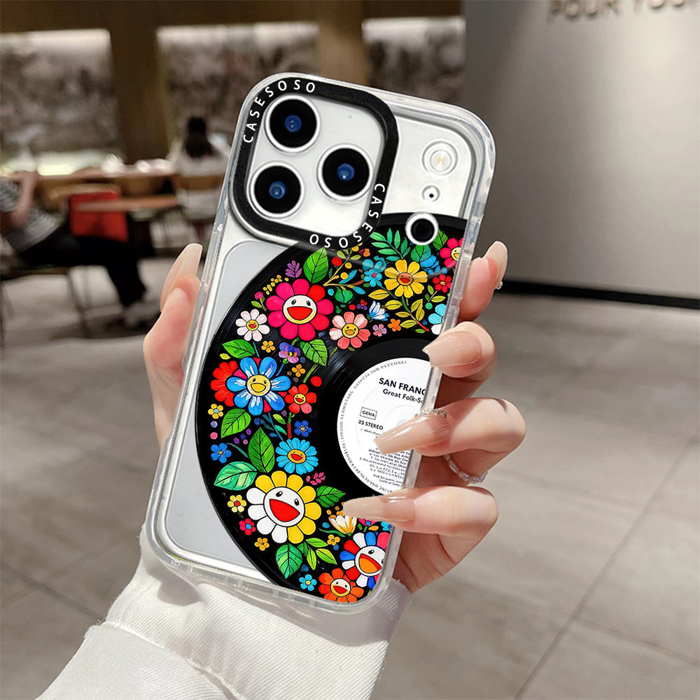 ไร้สายชาร์จแม่เหล็กสําหรับ IPhone 16E 14 PLUS 11 12 13 15 16 17 Pro Max ฝาครอบดอกทานตะวันบันทึก San Francisco Dreams 17Air ซิลิโคนนุ่มกันชนใสกันกระแทก