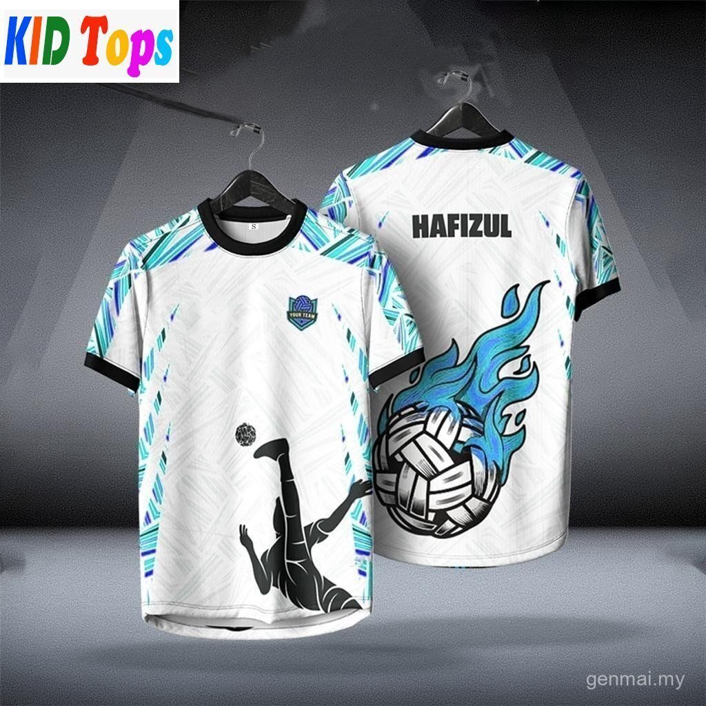 [ชื่อและหมายเลขที่กําหนดเองฟรี] เสื้อกีฬาใหม่เด็กชายและเด็กหญิงเสื้อกีฬาแขนสั้นปกย้อนยุค 3ง การพิมพ์ดิจิตอลระเหิดเต็มรูปแบบเหมาะสําหรับด้าน