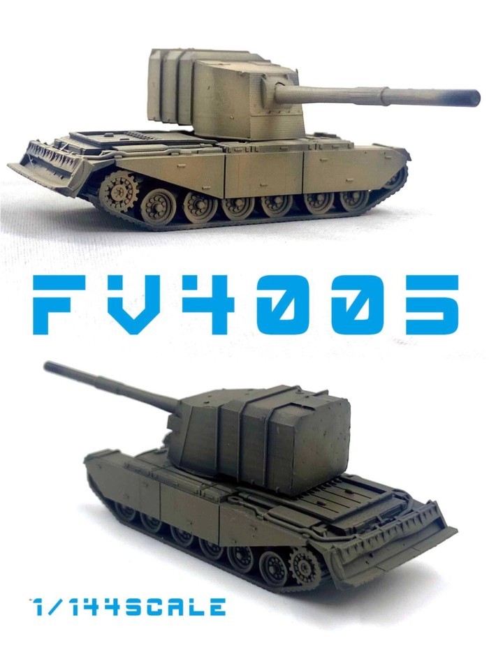 Tank World Handheld War 1/144 FV4005 รถถังสงครามหลักผลิตภัณฑ์สําเร็จรูปรุ่นกล่องไข่พร้อมสต็อก