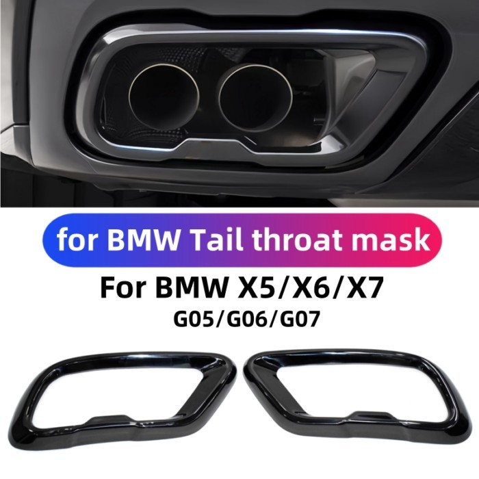 For BMW X5 X6 X7 Tail Pipe Mask G05 G06 G07 Stainless Steel Exhaust Pipe Tail Pipe M60i Muffler Tip